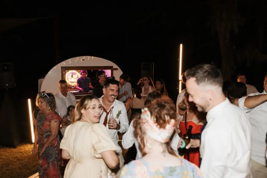 People dancing at a party.