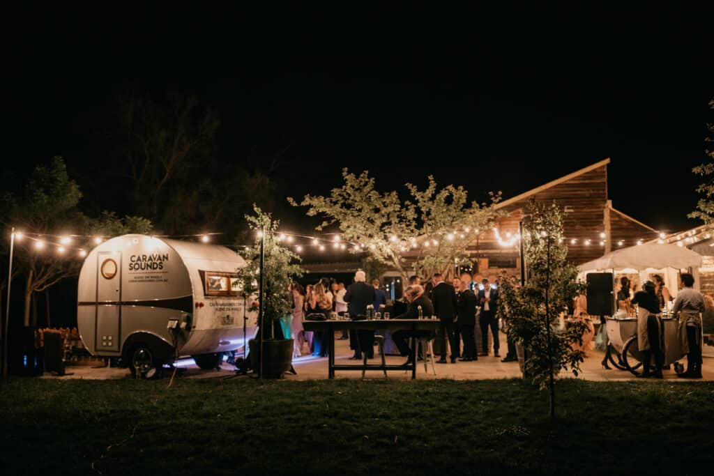 Outdoor event at night