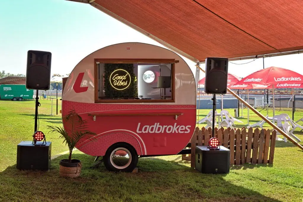 Ladbrokes branded food trailer