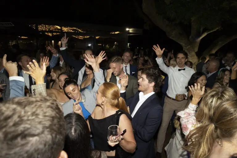 People dancing at night party
