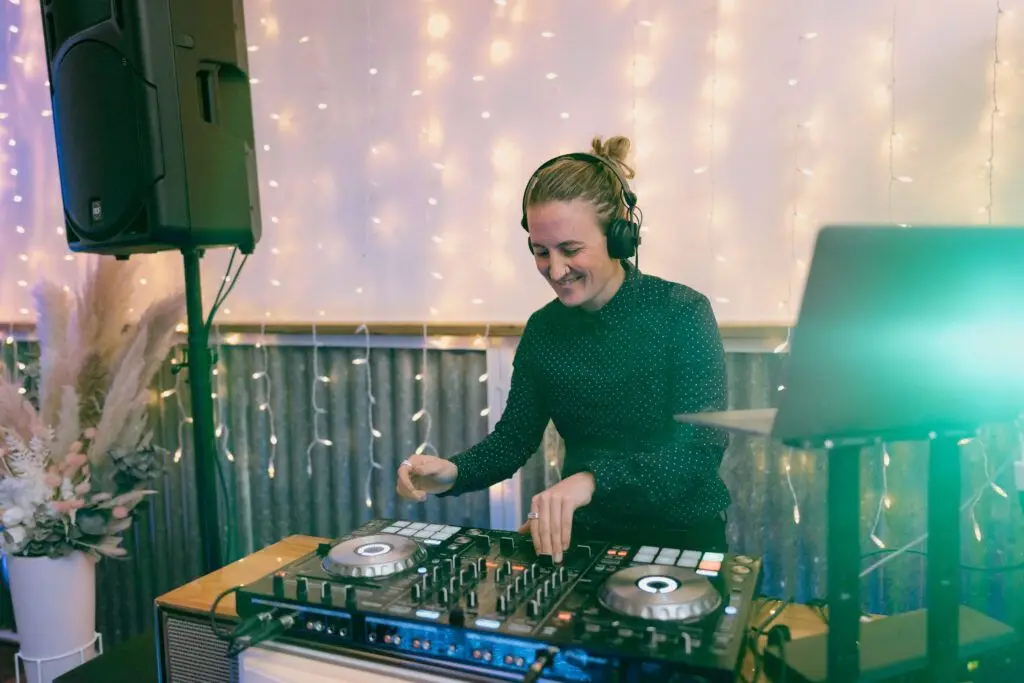 DJ playing music at event