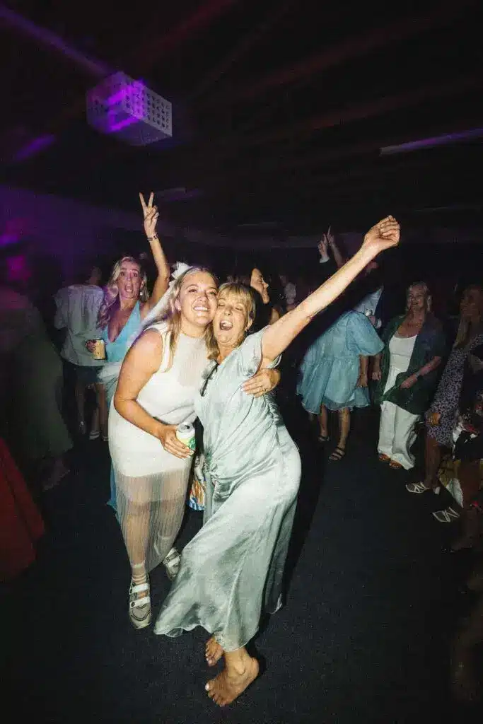 Friends dancing at party