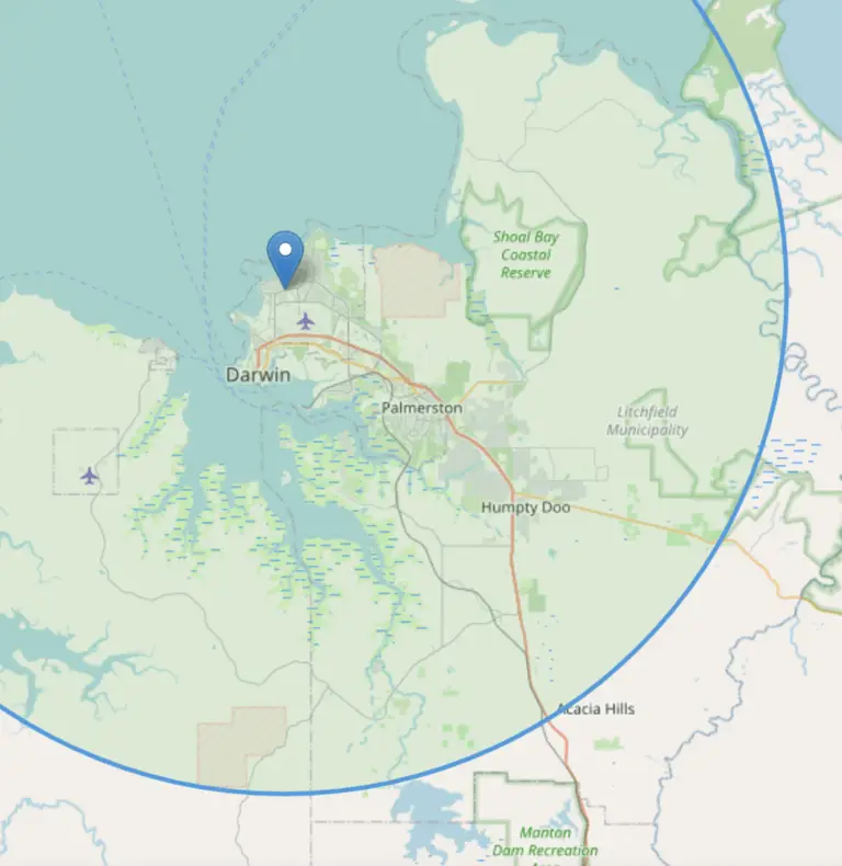 Darwin map area radial