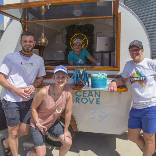Celebration at food trailer